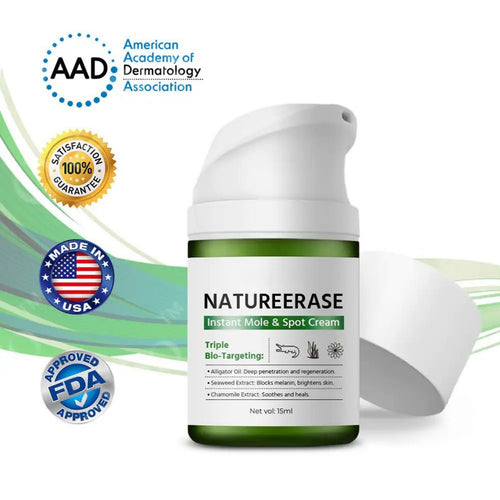 NatureErase Instant Mole& Spot Cream Fades Moles, Spots & Discoloration at the Source