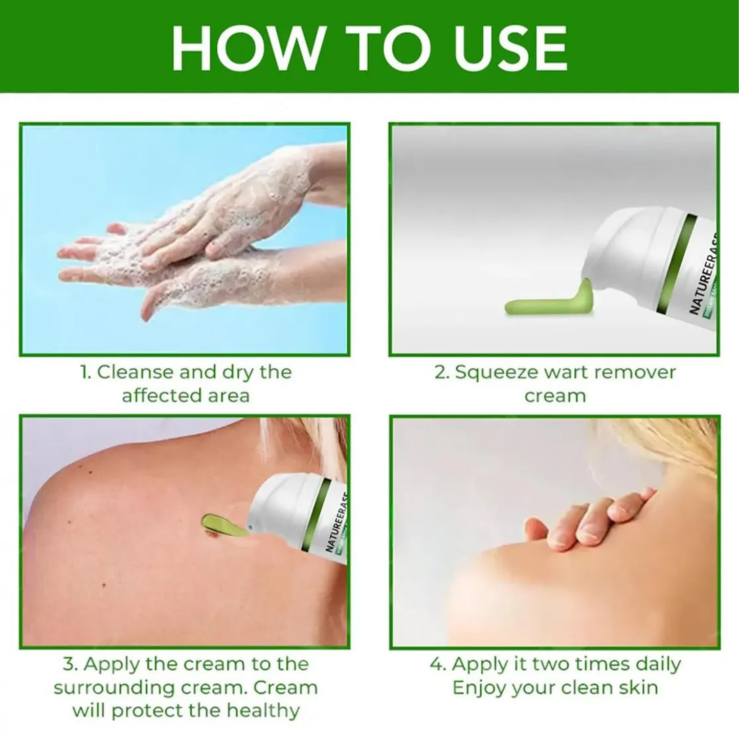 NatureErase Instant Mole& Spot Cream Fades Moles, Spots & Discoloration at the Source