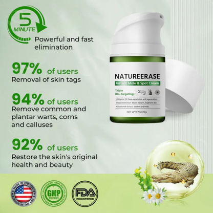 NatureErase Instant Mole& Spot Cream Fades Moles, Spots & Discoloration at the Source